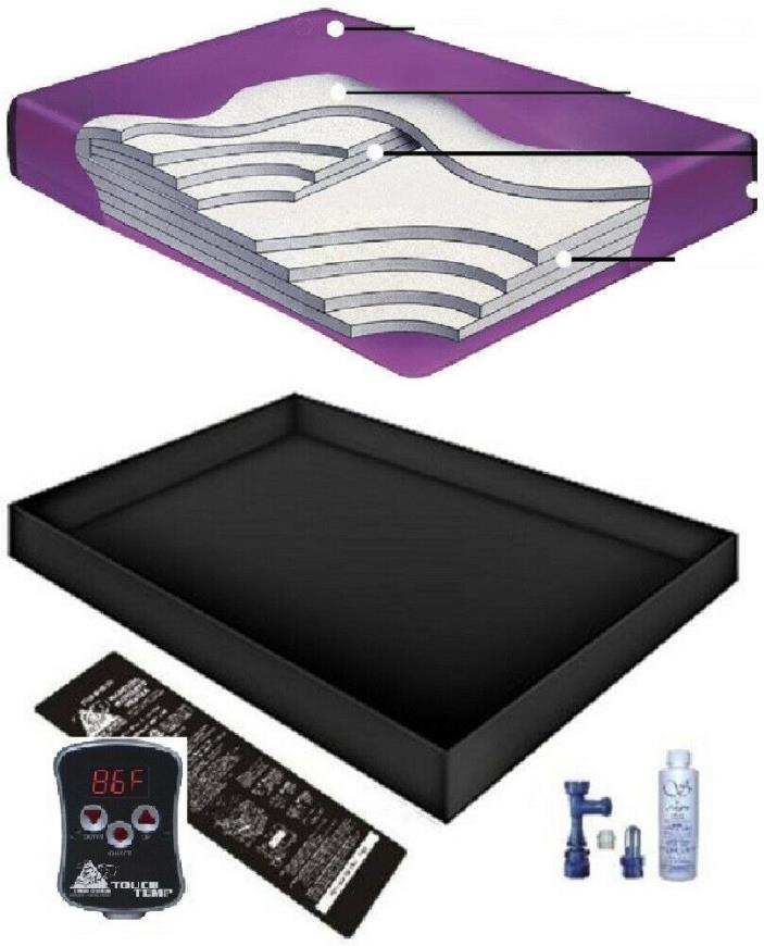 99% WAVELESS WATERBED MATTRESS LINER DIGITAL HEATER FILL DRAIN CONDITIONER KIT