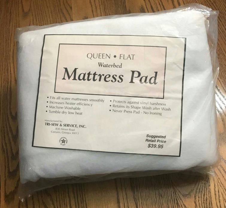 Brand New Sealed Queen Size Waterbed Mattress Pad w/ Elastic Anchor Straps