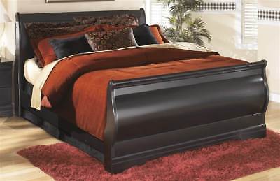 Traditional Full Sleigh Bed in Black [ID 3143408]