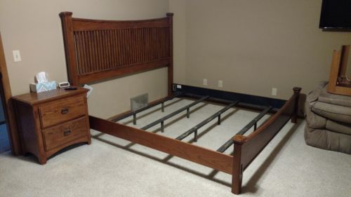King size wood bed frame
