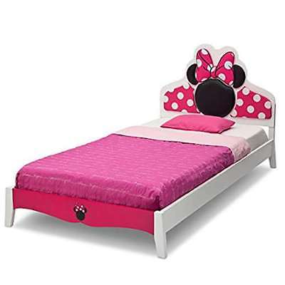 Delta Children Disney Minnie Mouse Wood Twin Furniture Bed Frame (Open Box)