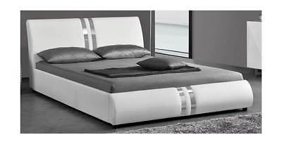 Upholstered Platform Bed in White [ID 3754447]