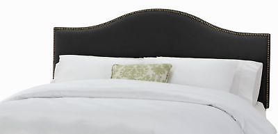 Skyline Furniture North Avenue King Velvet-Upholstered Headboard with Nail-Bu...