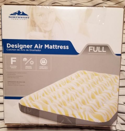 Northwest Territory FULL Designer Air Mattress Bed - Yellow Zebra Design