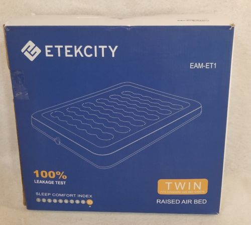 Etekcity Camping Air Mattress Inflatable Single High Airbed Blow up Bed Twin