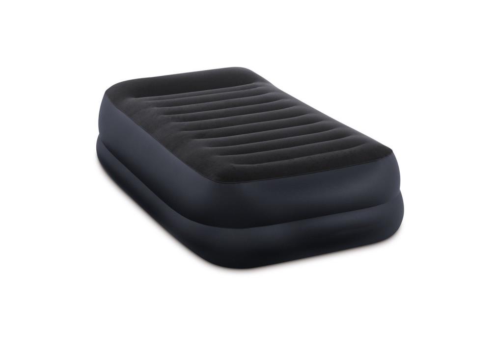 Intex Twin Pillow Rest Fiber-Tech Airbed Air Mattress Bed Built-In Pump 64421E