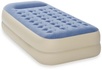Extra High Twin Inflatable Mattress 18 In H Air Bed Guest Airbed Built In Pillow
