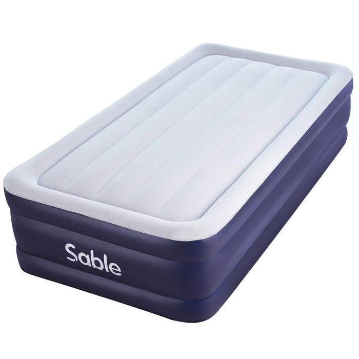 Sable Air Mattress with Built-in Electric Pump, Raised Blow up Inflatable Airbed