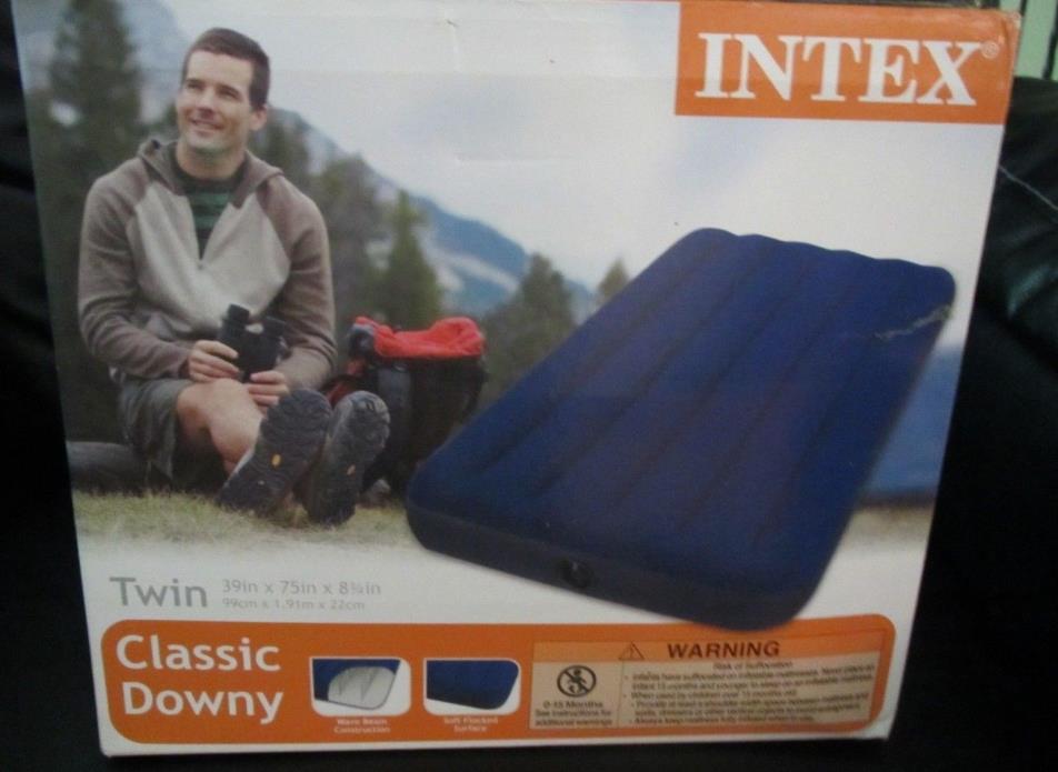Intex Twin Air Mattress Camping Pad Classic Downy 39 x 75 x 8.75 Inches New