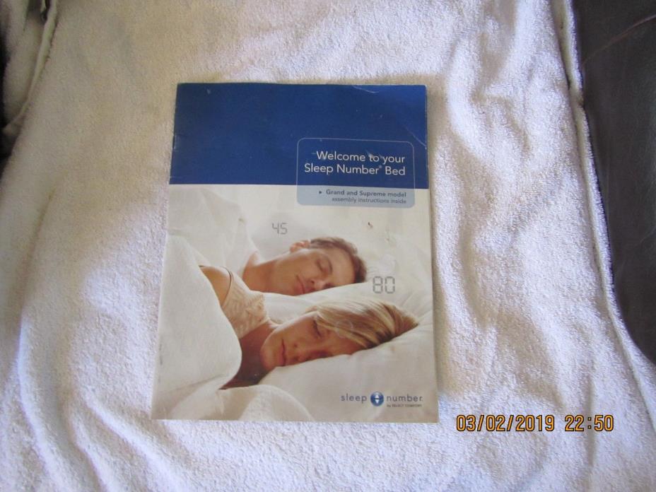 Sleep number Bed Grand and Supreme assembly Instruction manual/cd