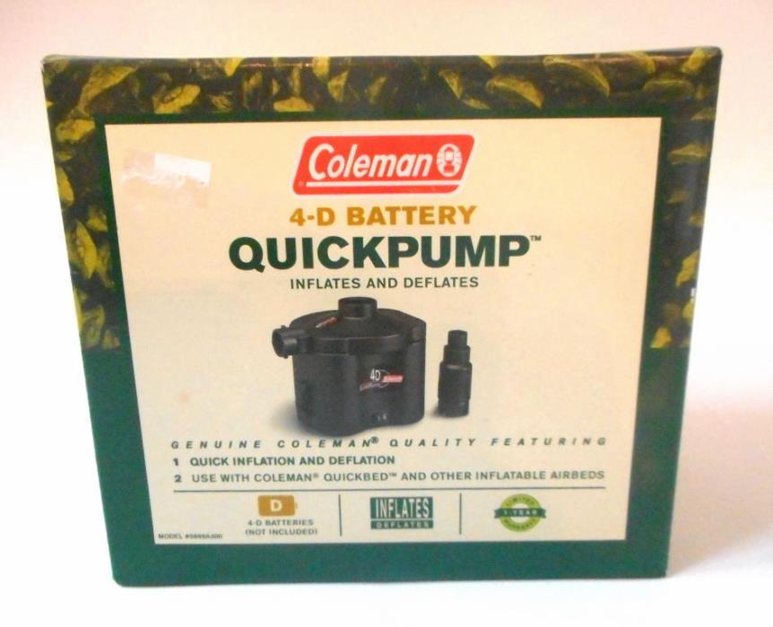 NEW Coleman 4D Battery QuickPump Electric Pump ~ INFLATES & DEFLATES 5999A300