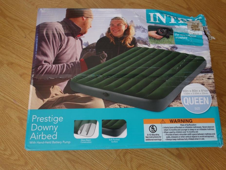 Intex Queen Prestige Air Bed Outdoor Camping Downy Inflatable Mattress | 66969E