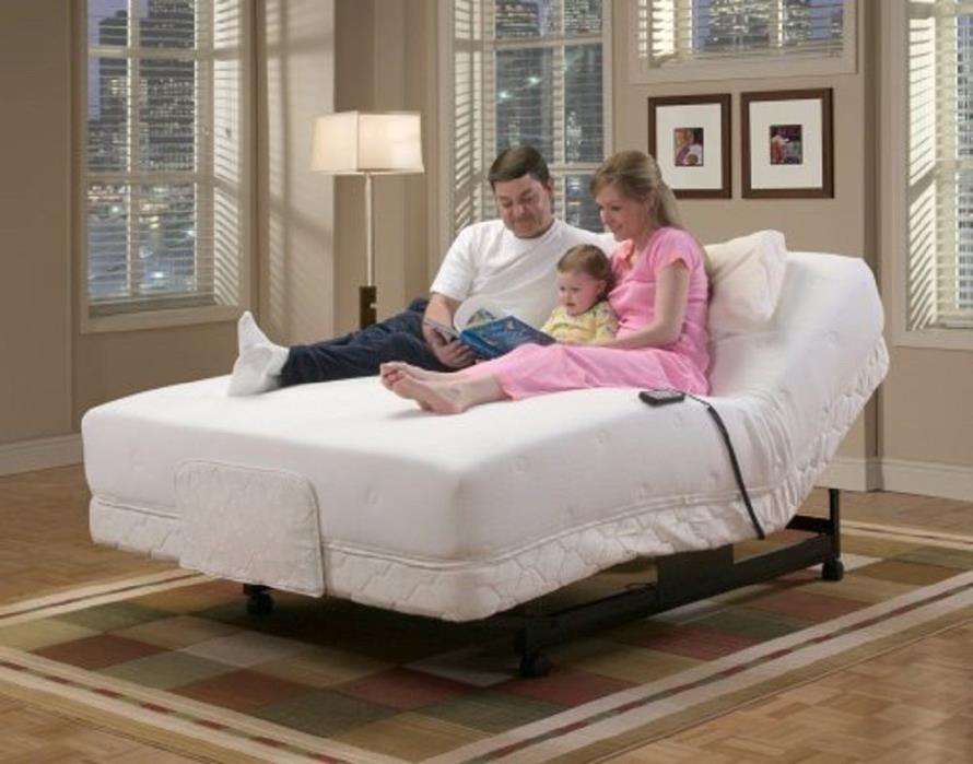 Adjustable Bed Queen Including Pillow Top Mattress By Sleep Ezz