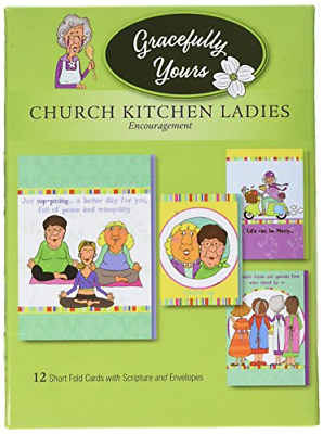 Gracefully Yours Church Kitchen Ladies Encouragement Greeting Cards, 12, 4 Each