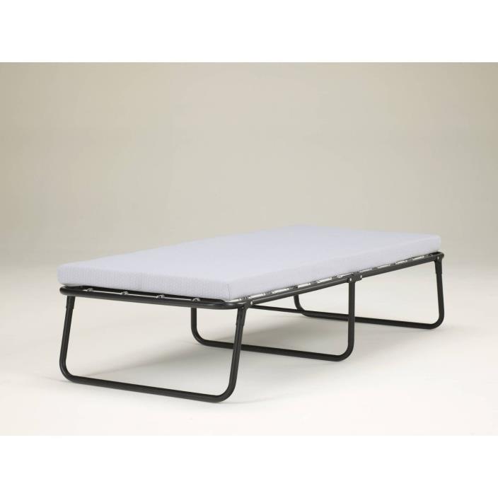 Portable Cot Bed Frame Adults with Memory Foam Mattress Fold Out Guest Single