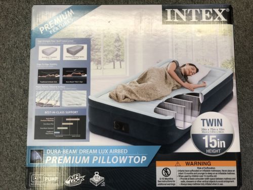 INTEX Model: DURA-BEAM DREAM LUX PREMIUM PILLOW TOP TWIN BLOW UP BED