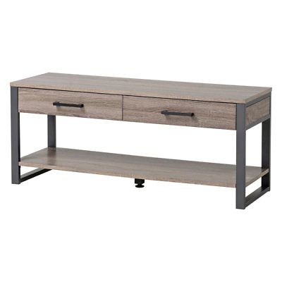 Homestar 2 Drawer and 1 Shelf 47 in. Backless Entryway Bench