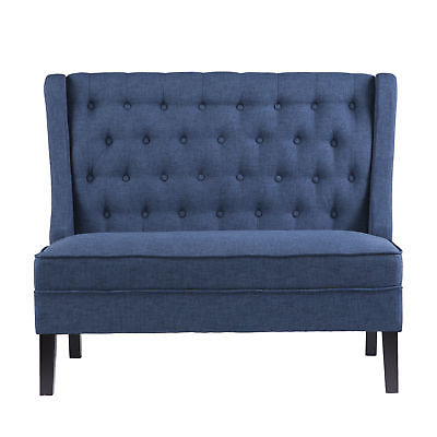 Alcott Hill Halpin High-Back Tufted Settee Bench