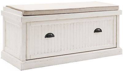 Crosley Furniture Seaside Entryway Bench - Distressed White