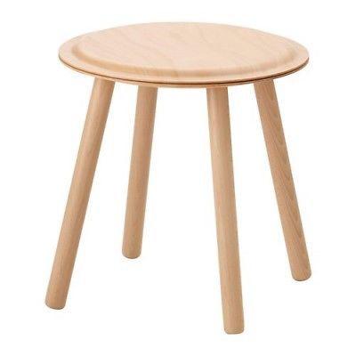 IKEA PS 2017 Side Table Stool Beech Wood Natural 17.75