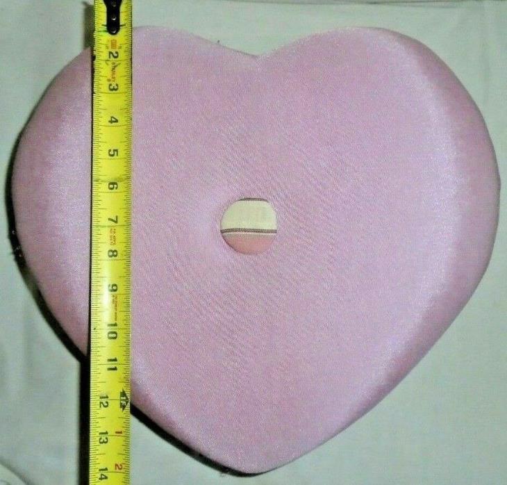 Vintage Beautifully Designed Pink Heart Shaped Padded Fancy Footstool/Stool HTF