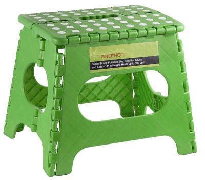 Greenco Super Strong Foldable Step Stool for Adults and Kids - 11 inches in