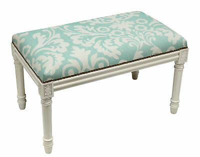 123 Creations Floral Upholstered and Wood Bench