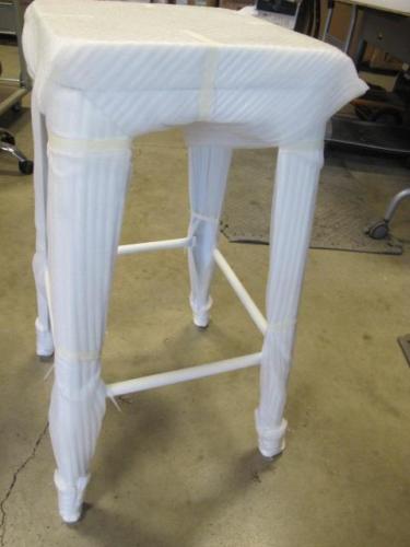 HOME DECORATORS LY-9102B-IVORY GARDEN BACKLESS COUNTER HEIGHT BAR STOOL IVORY