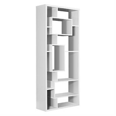 Monarch Specialties White Hollow-Core Bookcase, 72-Inch