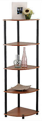 MOMENTUM FURNISHINGS LLC 5-Tier Cherry/Black Corner Shelf PBF-0292-303