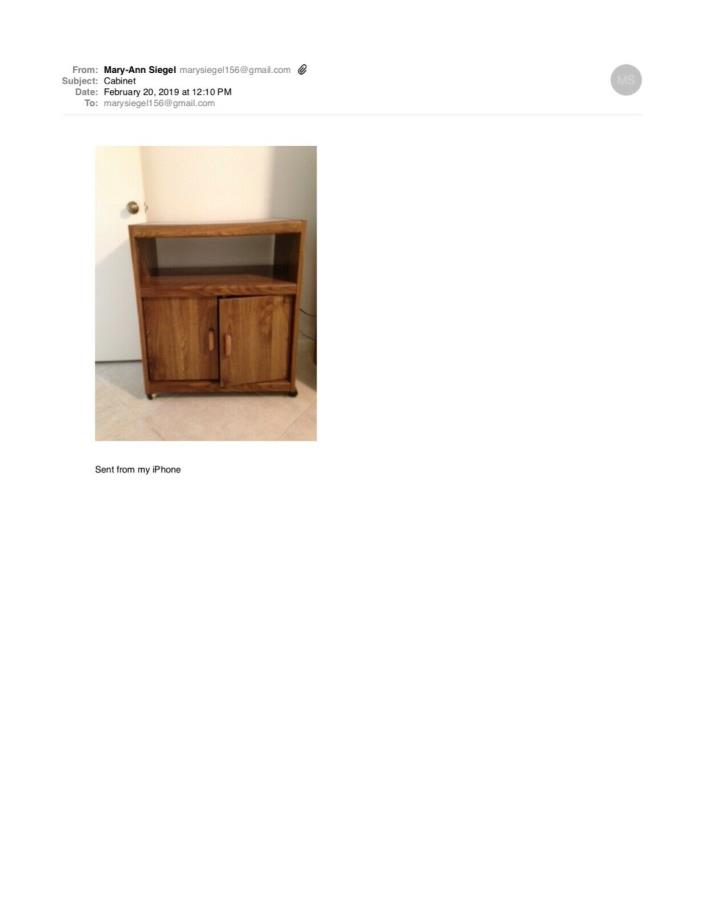 WOOD CABINET IN TERRIFIC CONDITION