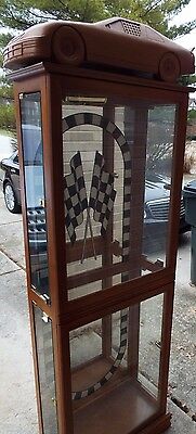 CAR DISPLAY CABINET With 6 Glass Shelves, Light, 4 Locking Access Panels