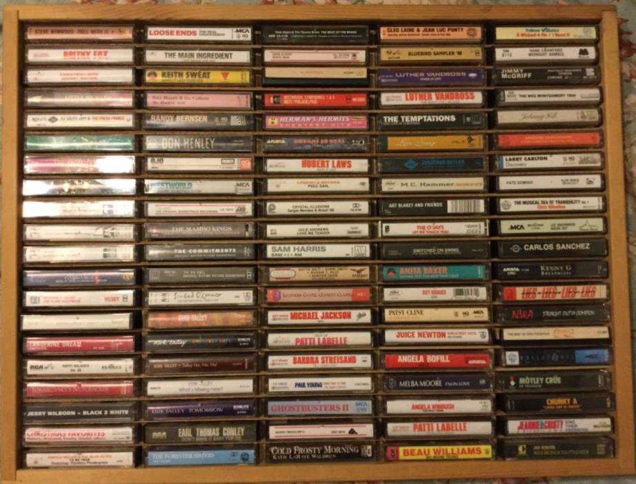 NAPA VALLEY 100 CASSETTE WOOD STORAGE DISPLAY RACK SEGA CARTRIDGE GAME CASE BOX