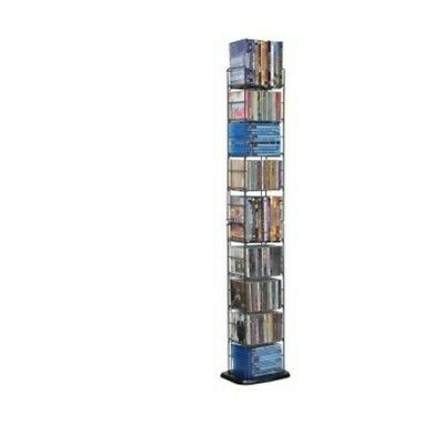 CD DVD Tower Shelf Storage Rack Organizer Stand Holder Steel Multimedia Games