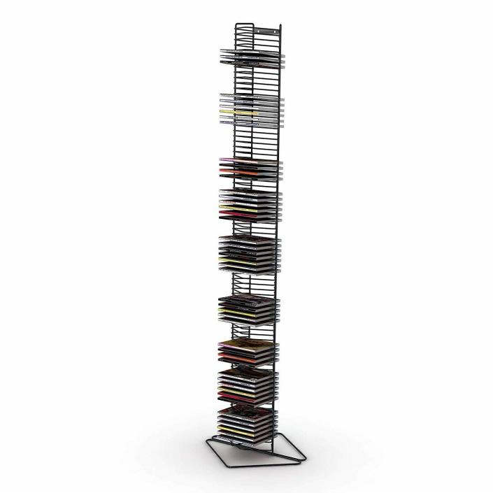 Steel Media Tower Rack Video Game CD DVD Blu Ray Storage Organizer Shelf Stand