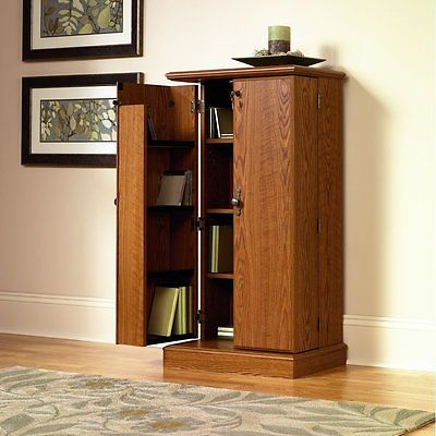 Storage Cabinet Organizer Multi Media Living Room Wall DVD Locking Home Shelves
