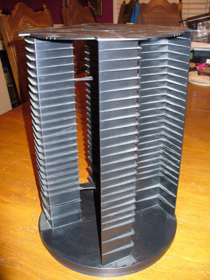 FELLOWES Compact Disc CD 112 Black Rotating Storage Rack