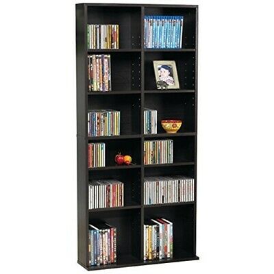 DVD Media Tower Rack Customizable Storage Book Shelf Home Living Room Furniture