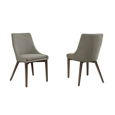 Homelegance 5048S Fabric Accent/Side Chair, Grey, Set of 2