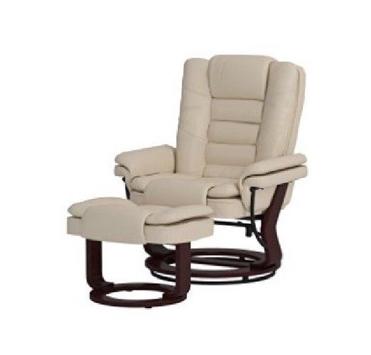 Recliner Chair Leather Modern Armchair Seat Ottoman Footrest Home Office Seat