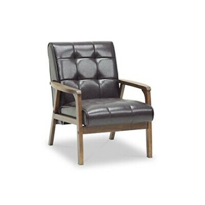 Baxton Studio Mid-Century Masterpieces Club Chair, Brown