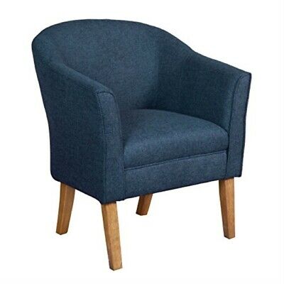 HomePop Chunky Textured Accent Chair Living Room Furniture, Medium, Blue
