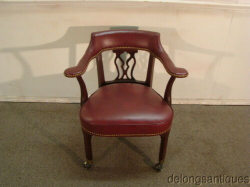 45801 Hickory Chair Leather Arm or Desk Chair