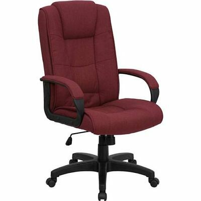 Parkside High Back Burgundy Fabric Executive Swivel Office Chair