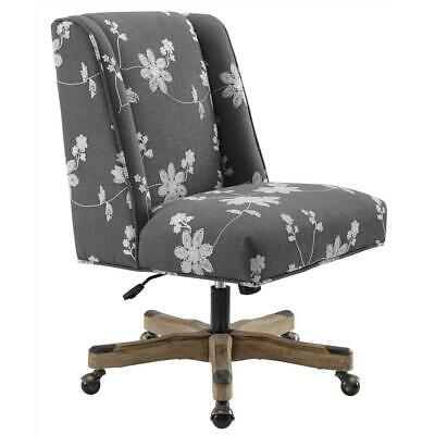 Linon Hardwoods And Foam Desk Chair With Gray Wash Finish OC100GRY01U