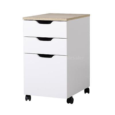 3-Drawer Modern Rolling Storage Cabinet Office Supply Printer Cart H7F3