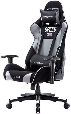 GTRACING High Back Gaming Chair Fabric and PU Racing Chair Backrest and Heigh...