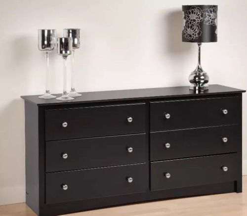Sonoma 6 Drawer Dresser - Black Bedroom Furniture Chest -NEW