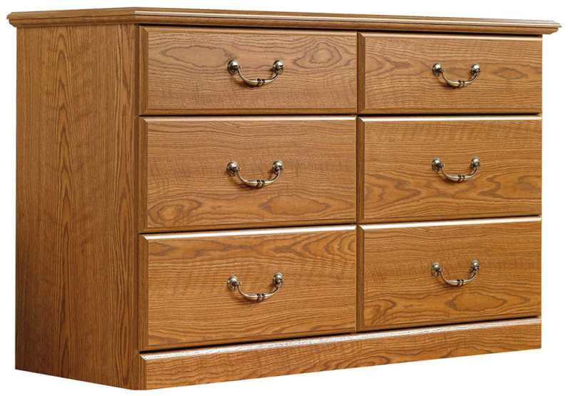 6- Drawer Dresser Traditional Style Bedroom Furniture Carolina Oak Finish