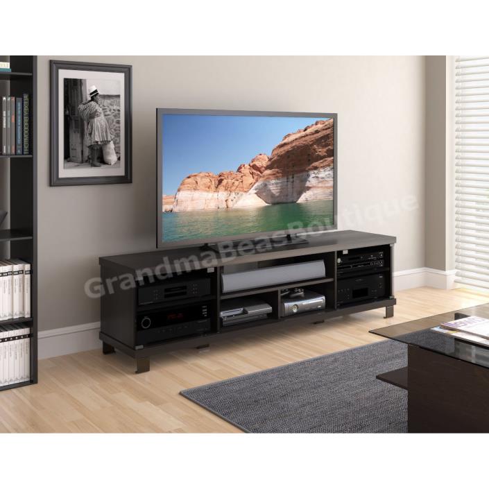 Extra Wide TV Stand Black Modern 71